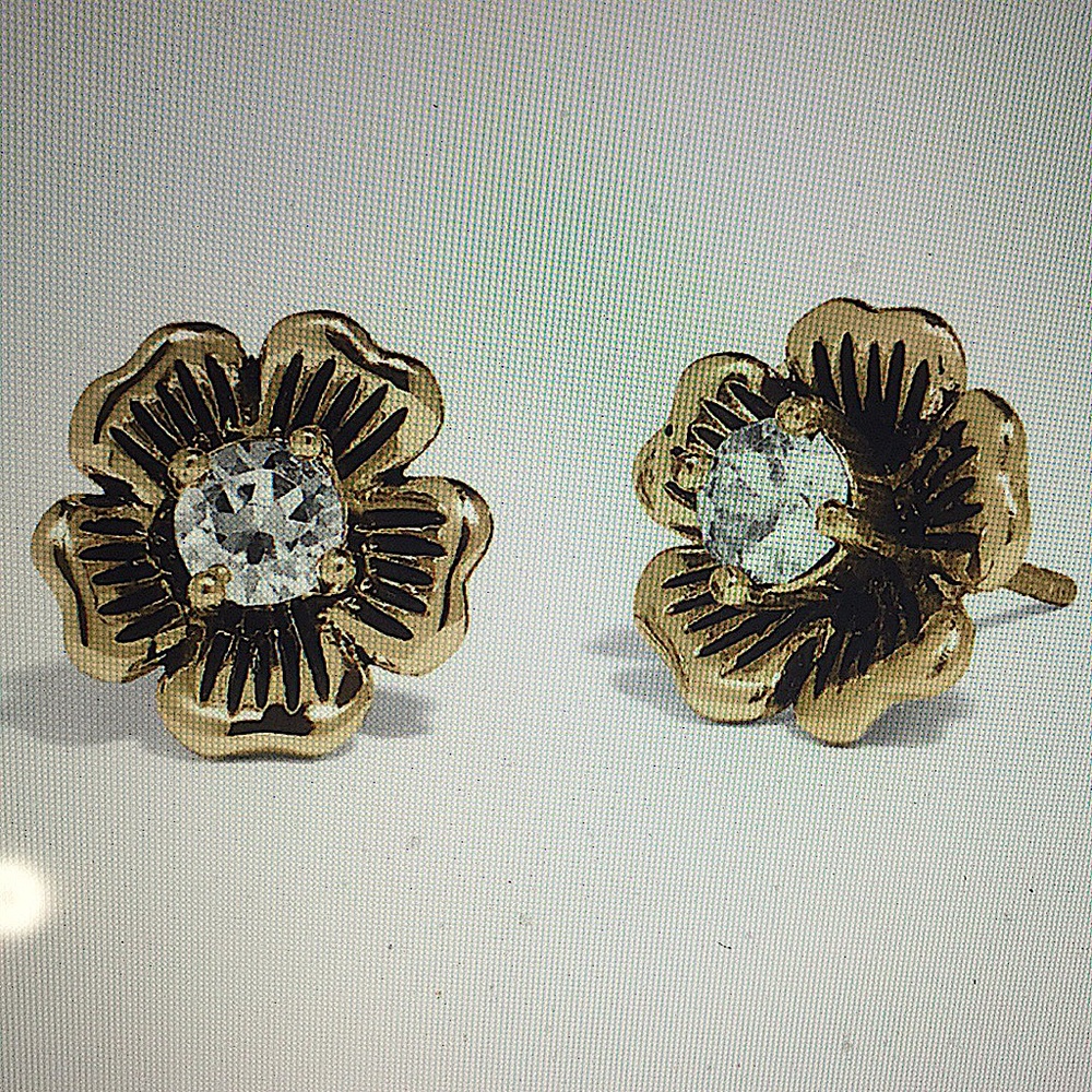 COACH - MINI TEA ROSE 2 IN 1 STUD EARRINGS (NWT) - Picture 7 of 12